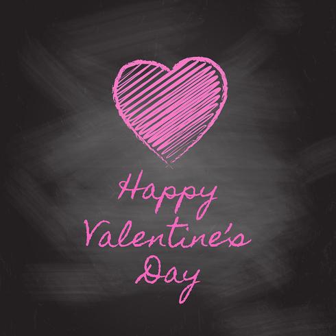 Valentine's Day chalkboard background vector