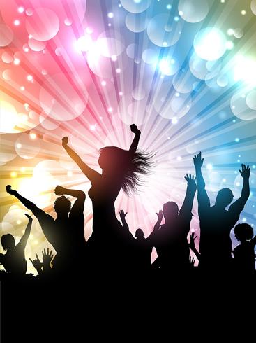 Party crowd background vector