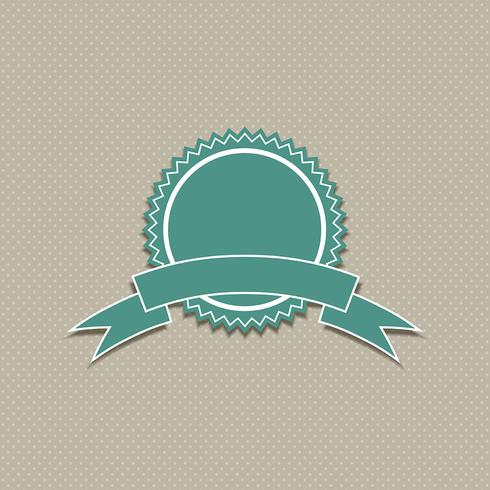 Retro background with quality badge vector