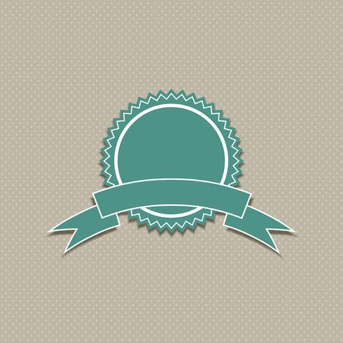 Retro background with quality badge vector