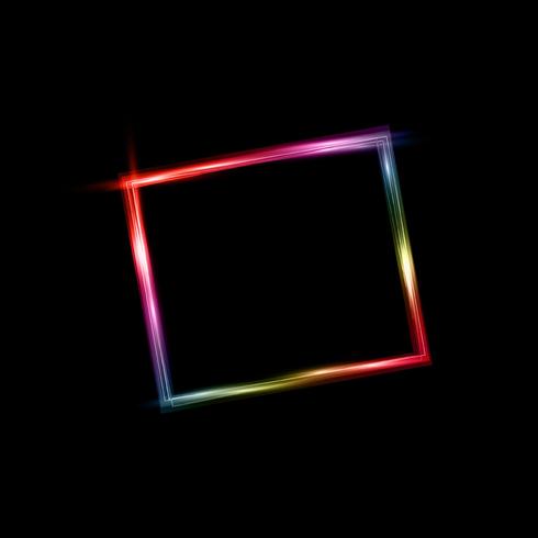 Neon style frame  vector