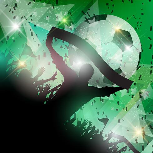 Soccer crowd background vector