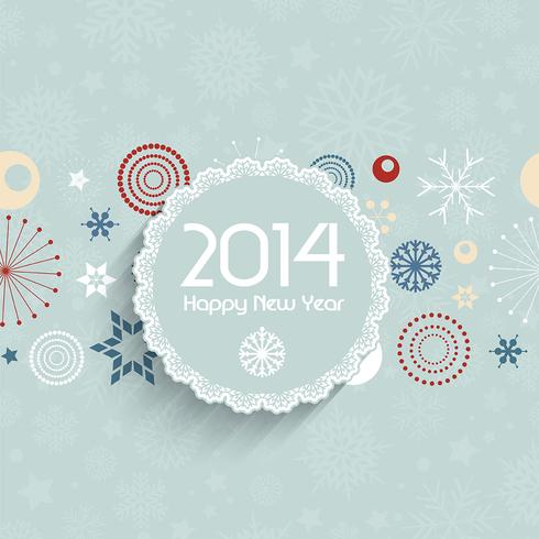 Retro New Year background vector