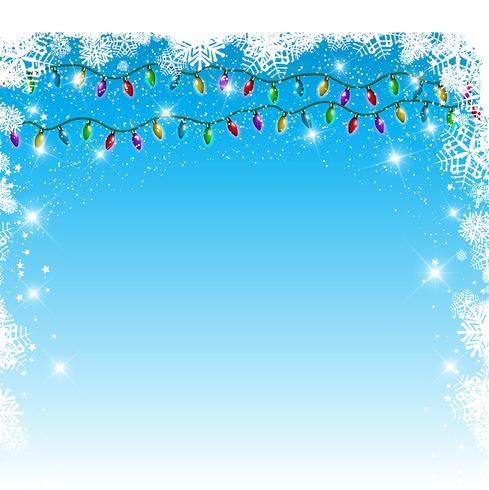 Christmas lights background vector