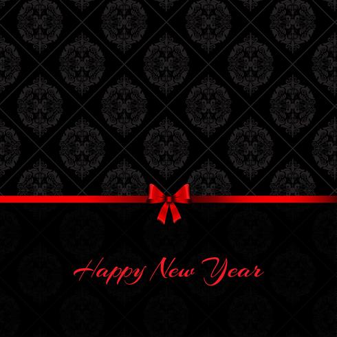 Damask happy new year background  vector