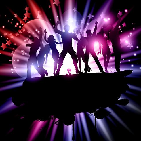 Party crowd background vector