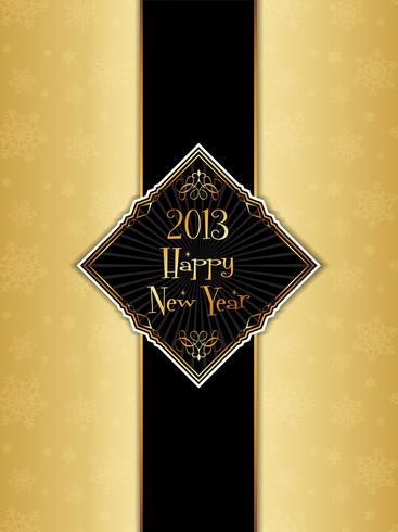 Happy new year menu design vector