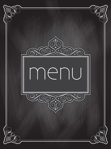 Chalkboard menu design vector