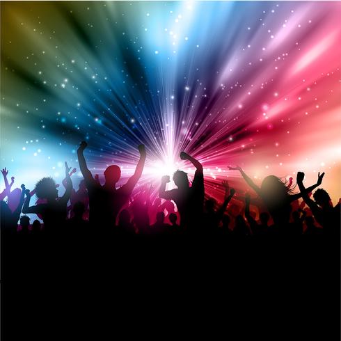 Party crowd background vector