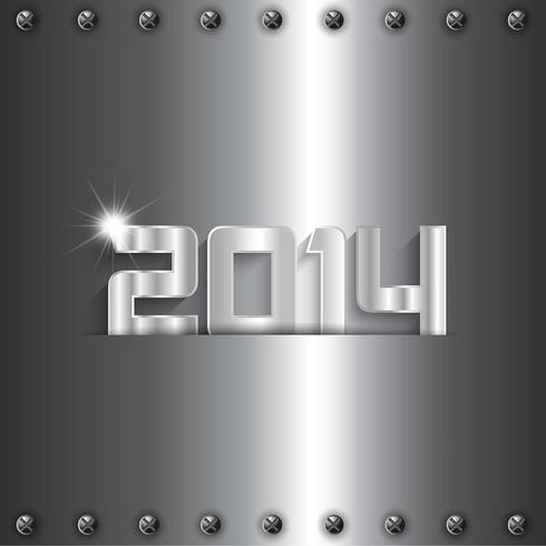 Metallic New Year background  vector