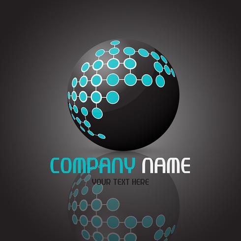 Abstract sphere logo  vector