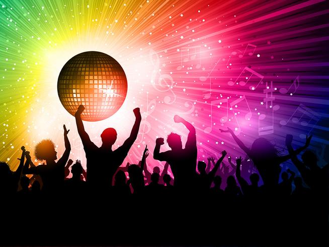 Disco background vector