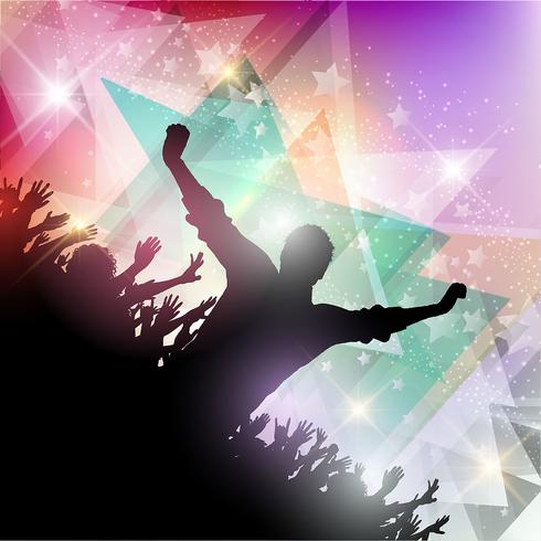 Party crowd background vector