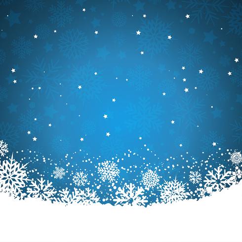 Navidad copos de nieve y estrellas vector