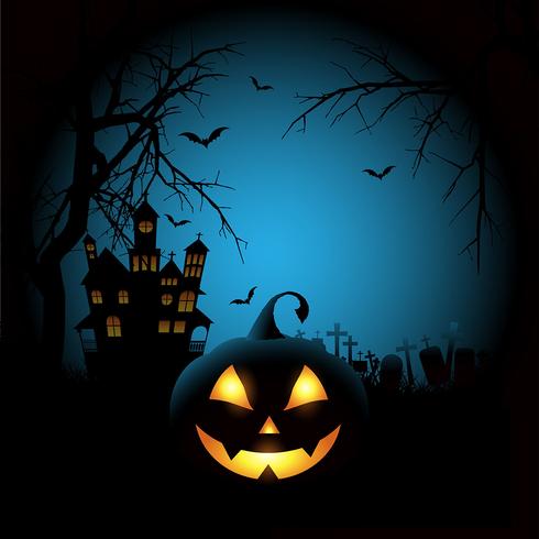 Fondo de halloween espeluznante vector