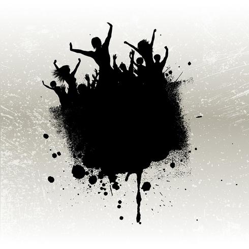 Grunge party background vector