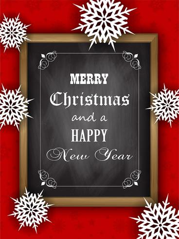 Christmas blackboard design vector