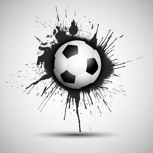 Fondo de balón de fútbol o fútbol de grunge vector