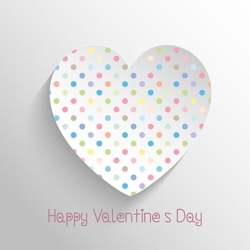 Polka dot heart  vector