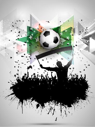 Grunge football / soccer crowd background vector