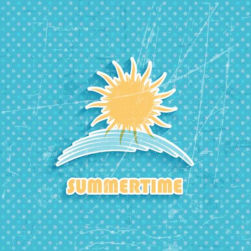 Grunge summer background vector