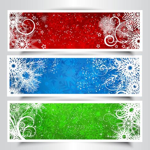 Christmas banners vector