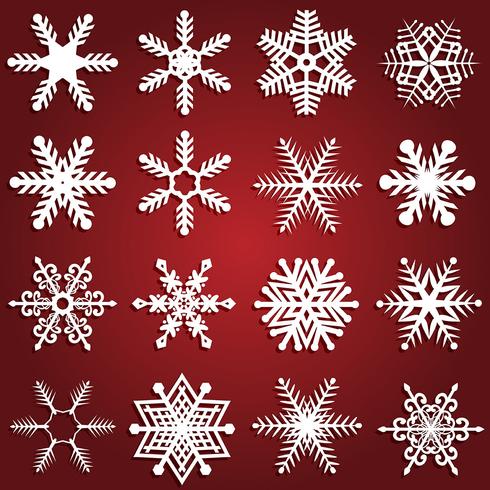 Christmas snowflakes vector