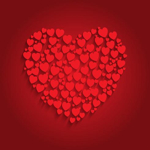 Heart background vector