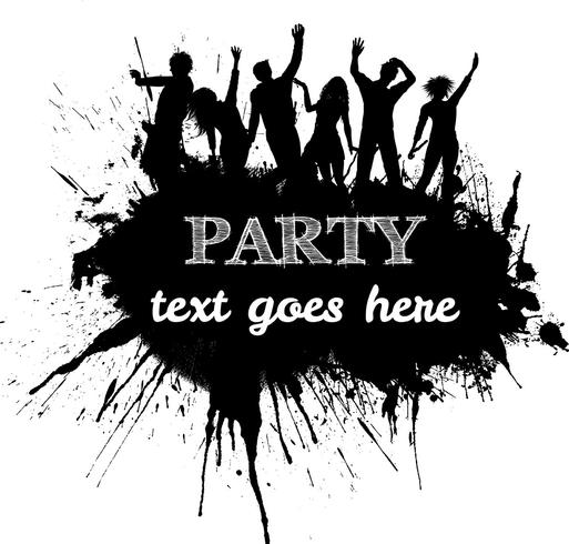 Grunge party background vector