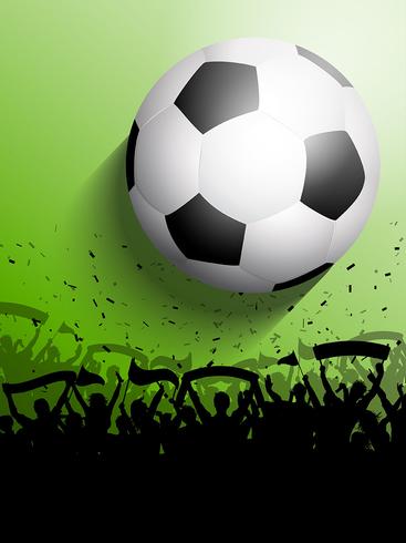 Fútbol o multitud de fútbol vector