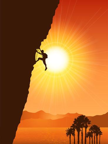 Rock climber vector