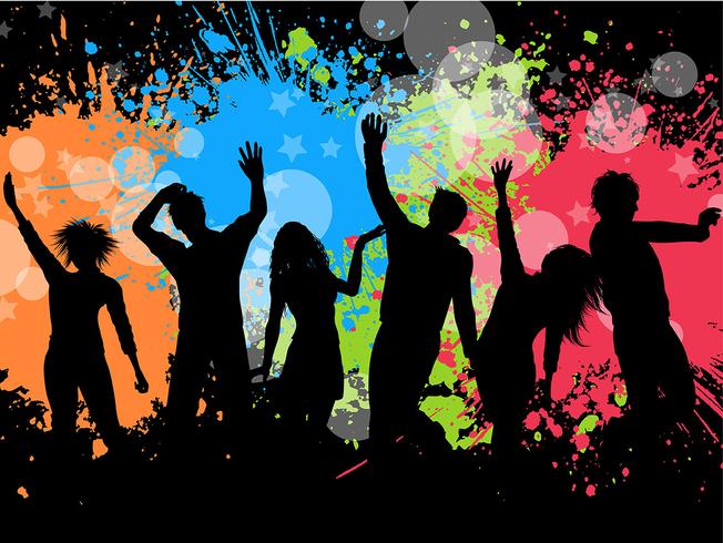 Grunge party background vector