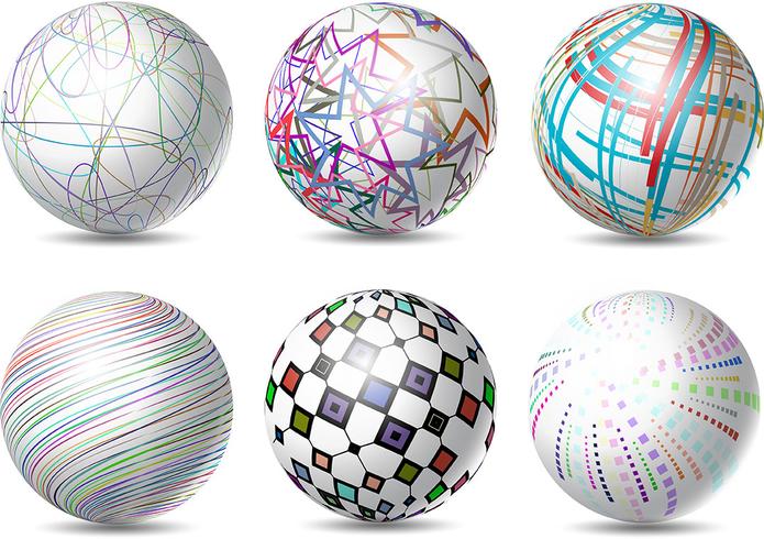 Abstract spheres vector