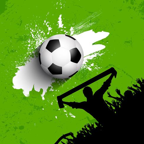 Grunge football / soccer crowd background vector