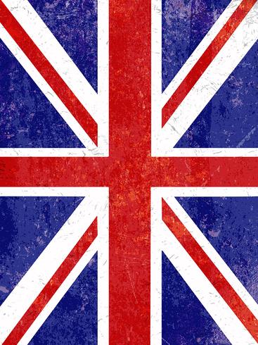 Grunge Union Jack background vector