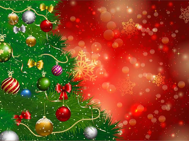 Christmas tree background vector