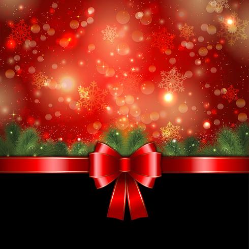 Christmas ribbon background  vector