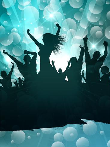 Grunge party people background vector