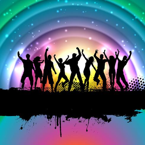 Grunge party background vector