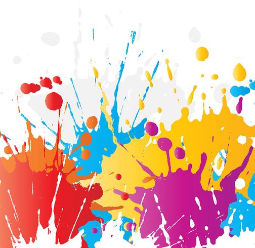 Grunge paint splats vector