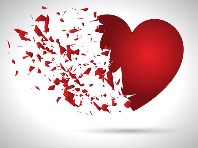 Exploding heart  vector