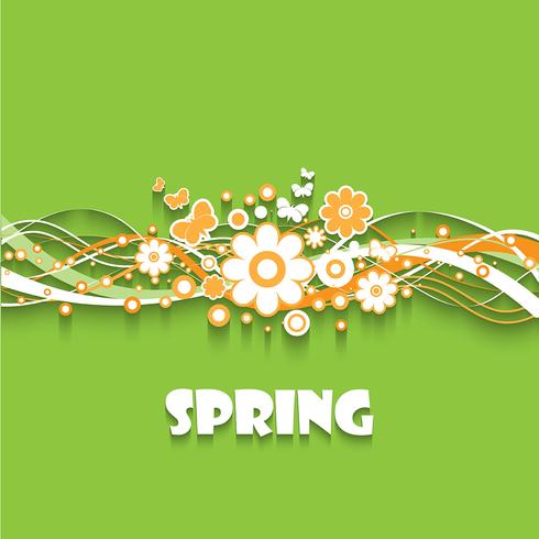 Spring background vector