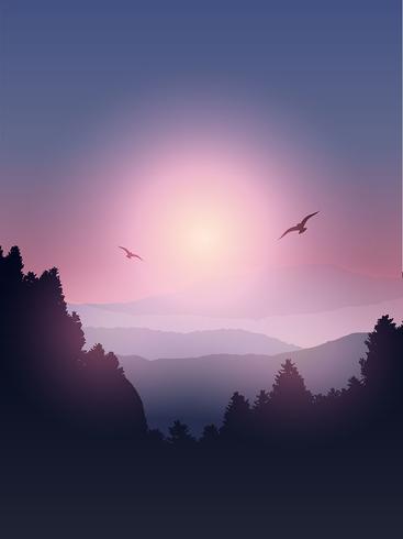 Paisaje de fondo vector