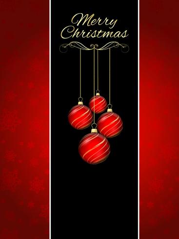 Christmas bauble background vector