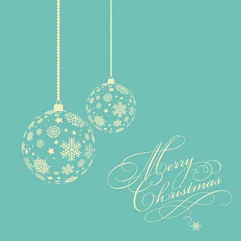 Christmas baubles background  vector