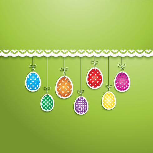 Easter egg background vector