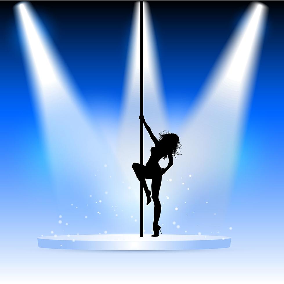 Sexy pole dancer vector