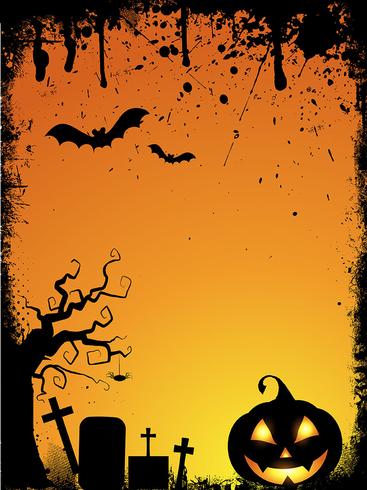 Grunge fondo de Halloween vector