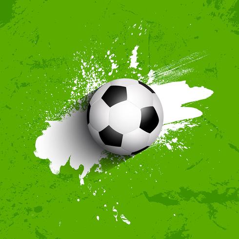 Grunge football / soccer ball background vector