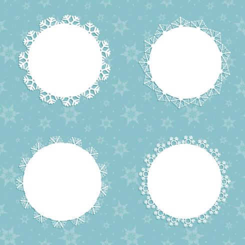 Fondos de copo de nieve de Navidad vector